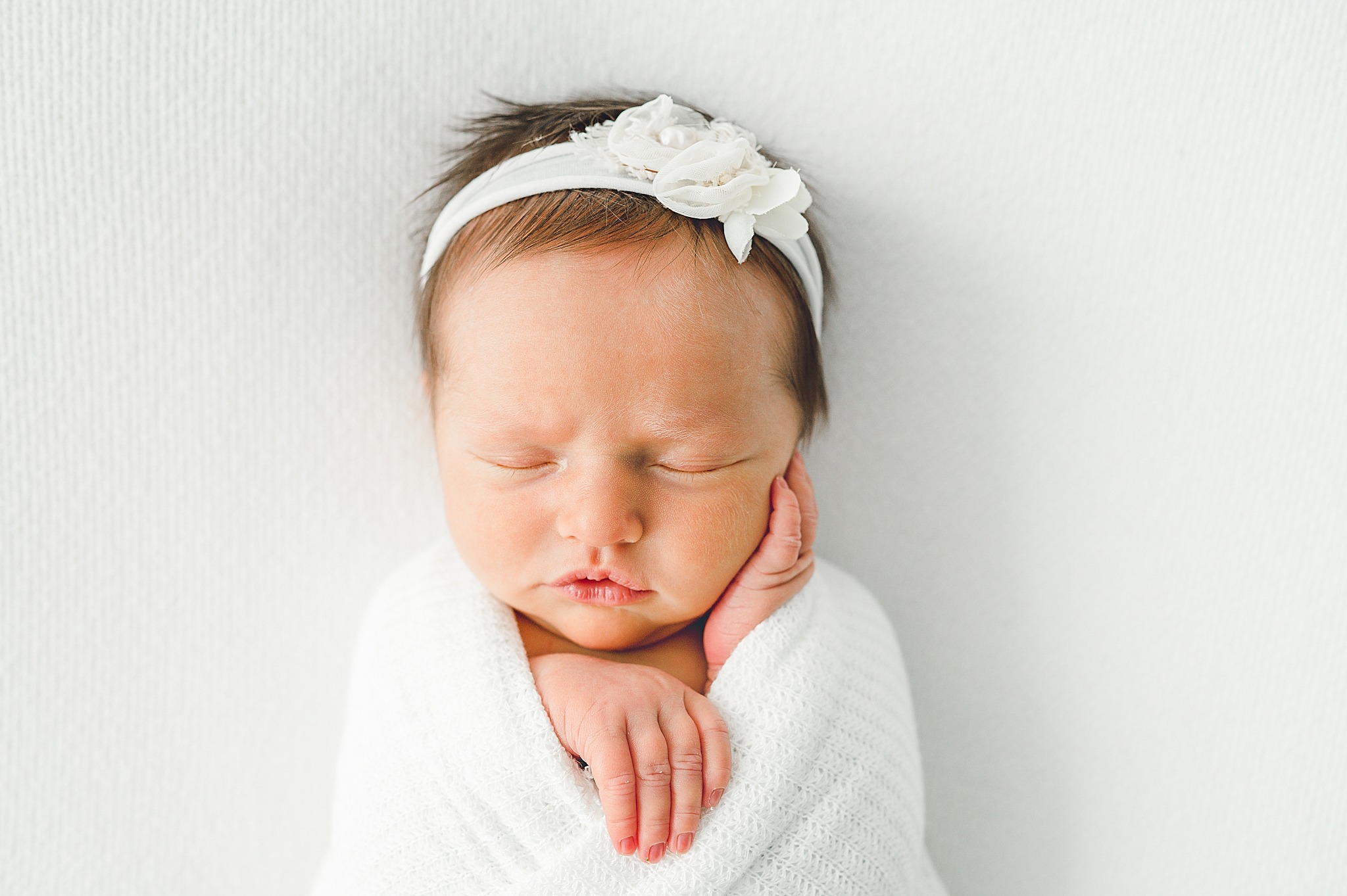 Studio Newborn Session | First Time Parents Welcoming Baby Donatella