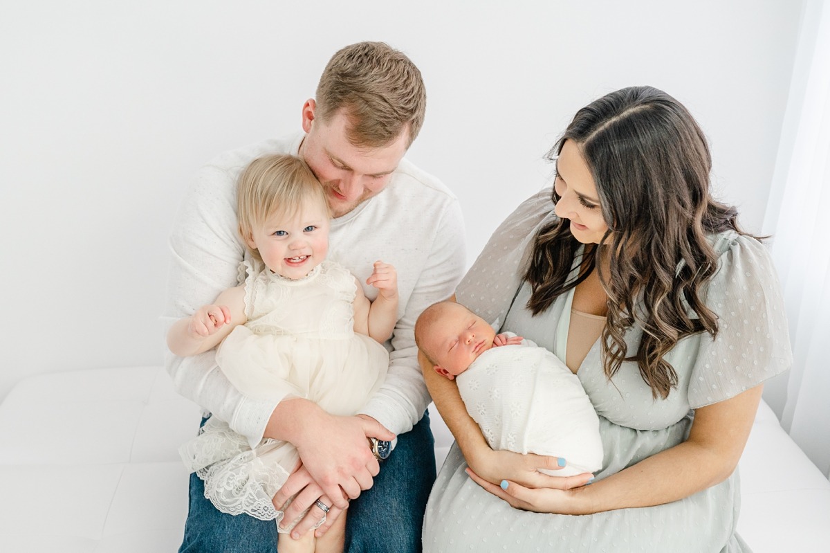 Welcoming Baby Colton | Newborn In Studio Family Session