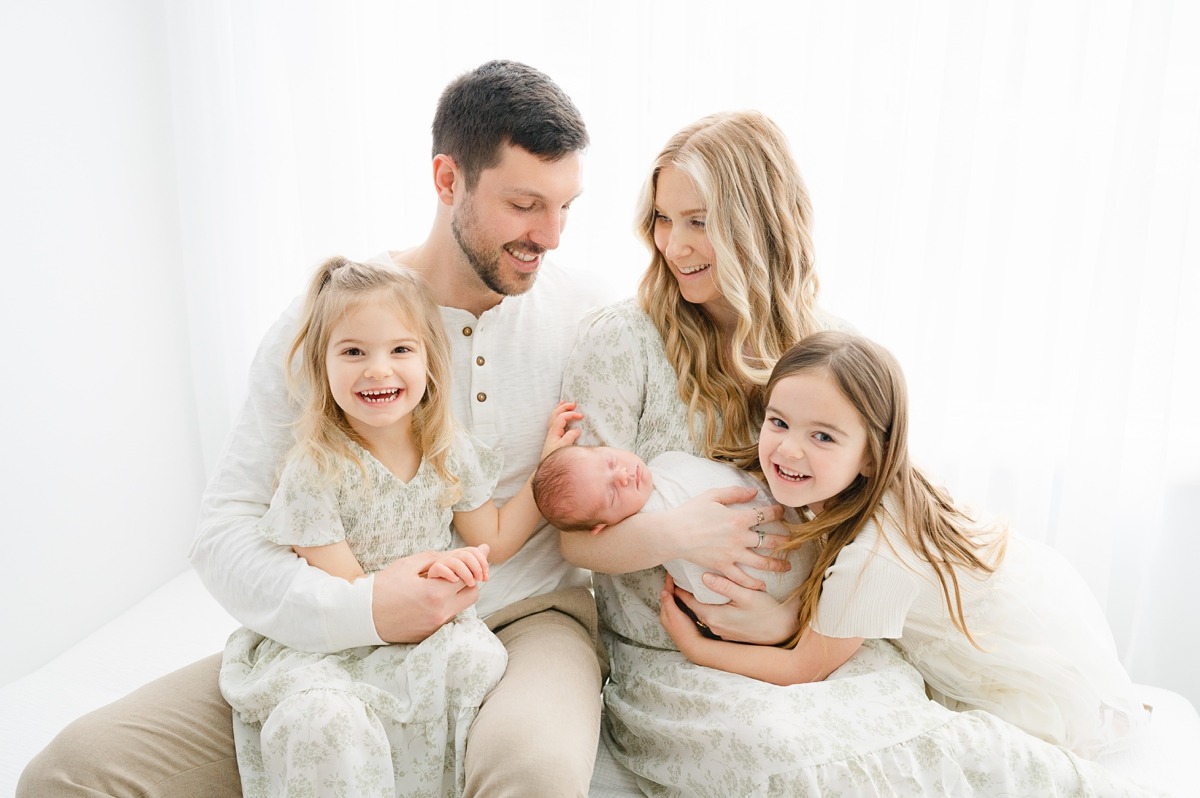 Welcoming Baby Hayes | Family of Five Newborn Session